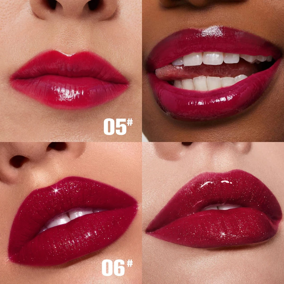 PHOFAY Rose Blooming Hydrating Lip Gloss Moisturizing Lasting Pudding Lip Glaze Hydrating Waterproof Glossy Lip Gloss Makeup