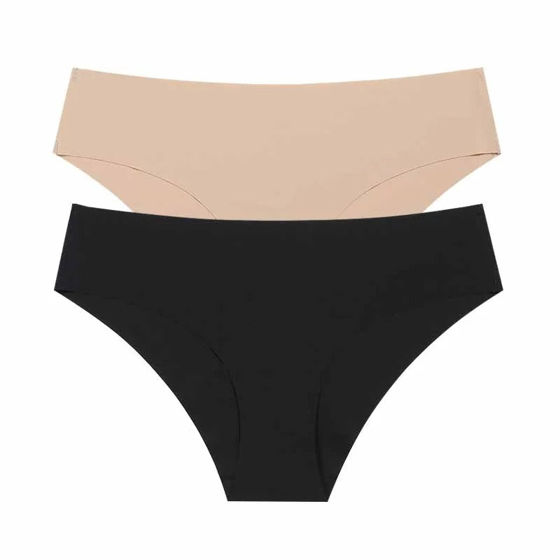 Seamless Panties for Women Breathable Low Waist Sexy Underwear Solid Silk Panties Brief Female Lingerie