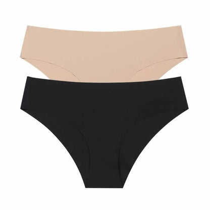 Seamless Panties for Women Breathable Low Waist Sexy Underwear Solid Silk Panties Brief Female Lingerie