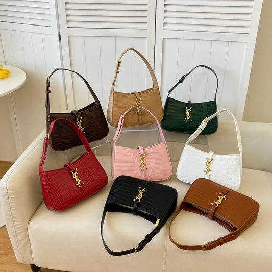 Crocodile Pattern Underarm Bag Versatile Handbag