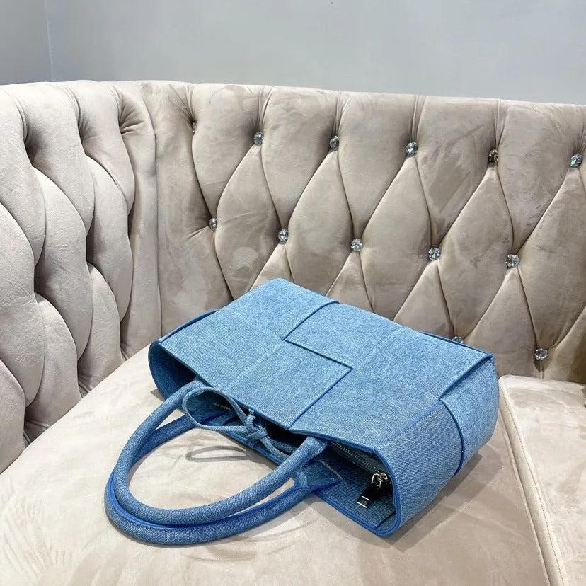 Luxury Denim Women's Handbags Designer Woven Canvas Shoulder Bag Brands Composited Bags for Women