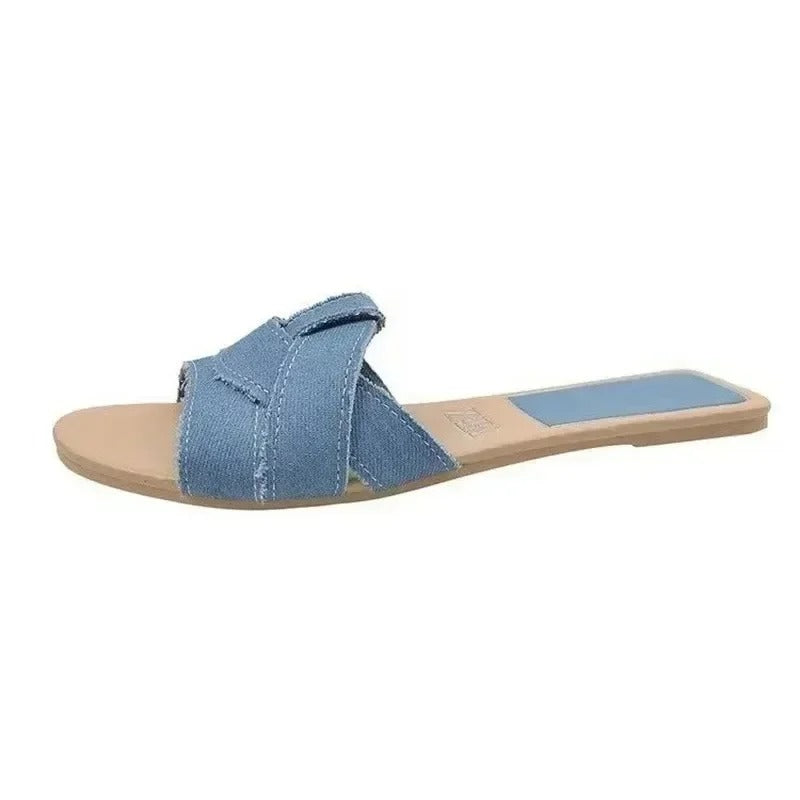 Women Designer Brand Flat Slippers Woven with Comfortable Women's Shoes Casual Bottom Slippers Woman Shoes