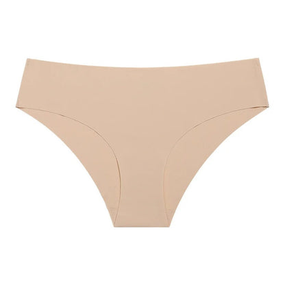 Seamless Panties for Women Breathable Low Waist Sexy Underwear Solid Silk Panties Brief Female Lingerie