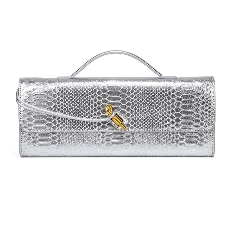 Luxury Design Top-Handle Bag For Women Evening Handbag Long Purse, Crocodile Pattern Crossbody Shoulder Bags Fashionable Outfits