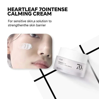 Anua Heartleaf 70% Intense Calming Cream Soothing Repair Brightening Body Moisturizer