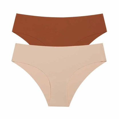 Seamless Panties for Women Breathable Low Waist Sexy Underwear Solid Silk Panties Brief Female Lingerie