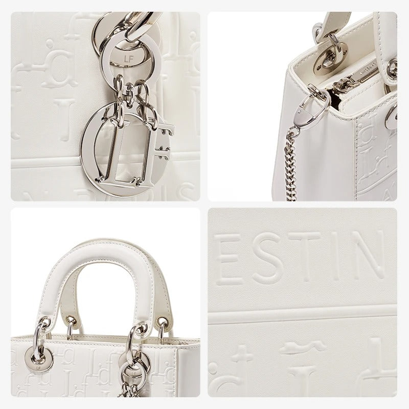 New Trendy One-shoulder Luxury Brand Designer Top Handle Crossbody Female Purse Leather Bags