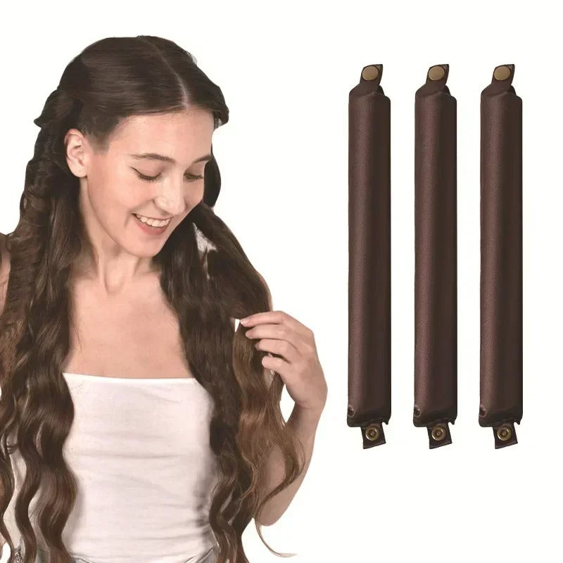 Heatless Hair Curler Curling Rod Headband No Heat Hair Rollers Satin Lazy Curls Soft Curlers