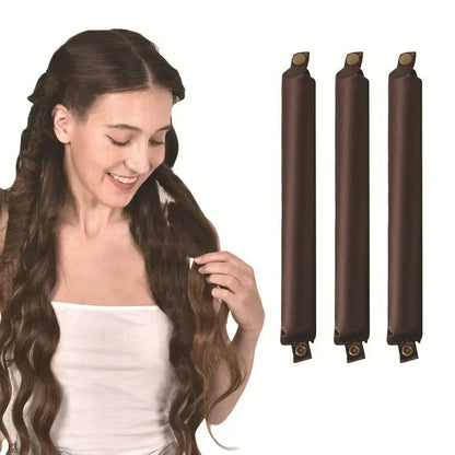 Heatless Hair Curler Curling Rod Headband No Heat Hair Rollers Satin Lazy Curls Soft Curlers