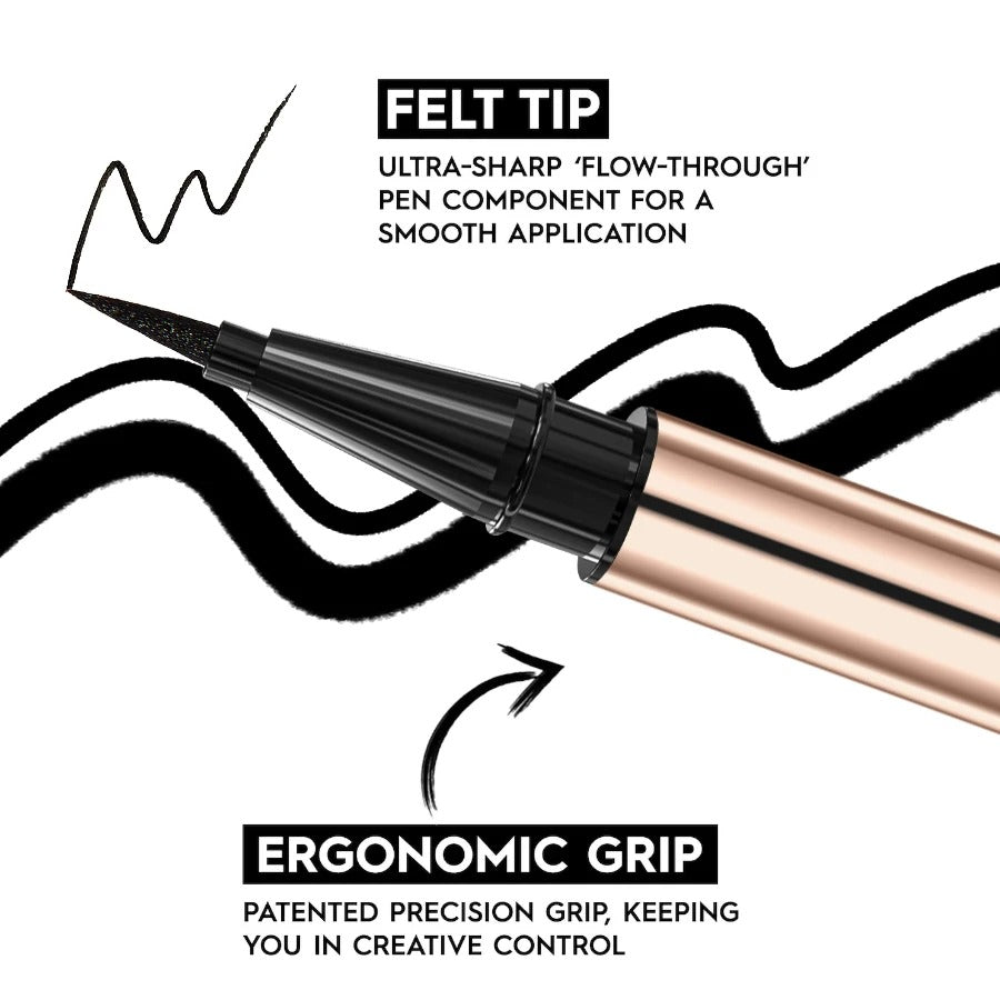 PHOFAY New Black Fine Long Lasting Liquid Eyeliner Water Pen Waterproof Quick-drying Makeup Tools Evenly Pigmented Smudge-proof