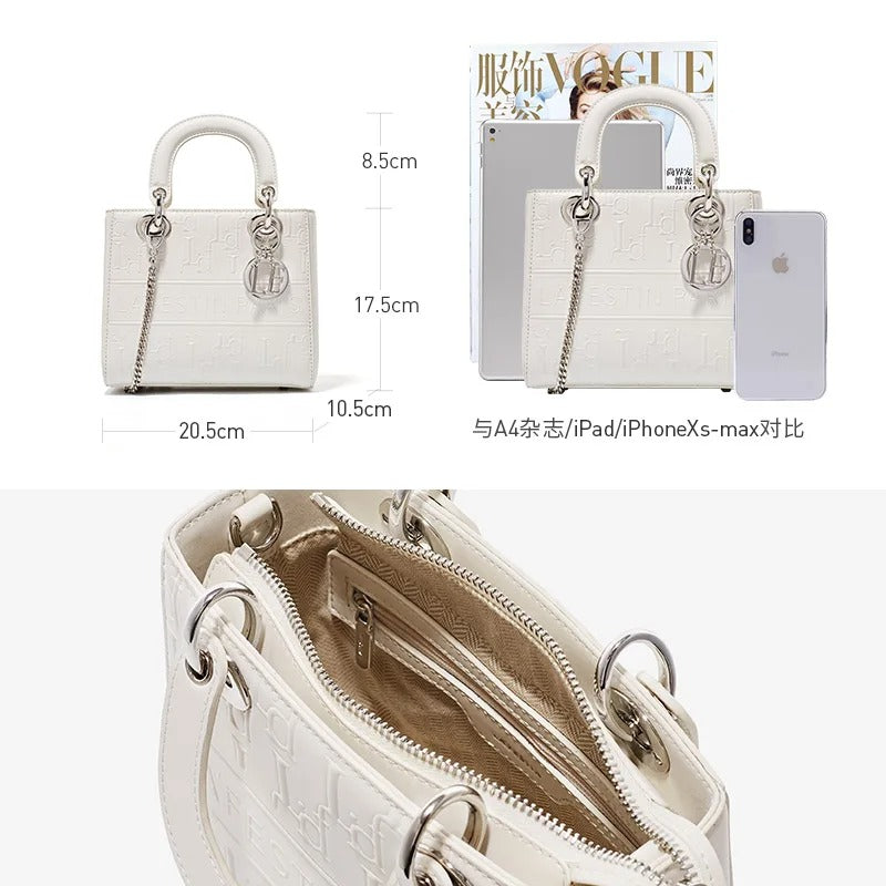 New Trendy One-shoulder Luxury Brand Designer Top Handle Crossbody Female Purse Leather Bags