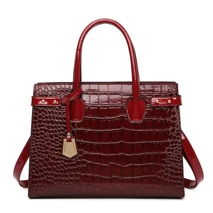 Pantent Leather Women Messenger Bags Crocodile Female Crossbody Shoulder Hand bags For Women