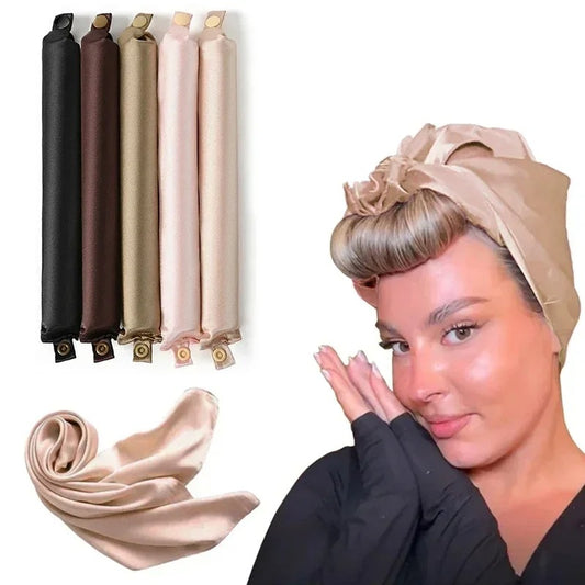 Heatless Hair Curler Curling Rod Headband No Heat Hair Rollers Satin Lazy Curls Soft Curlers