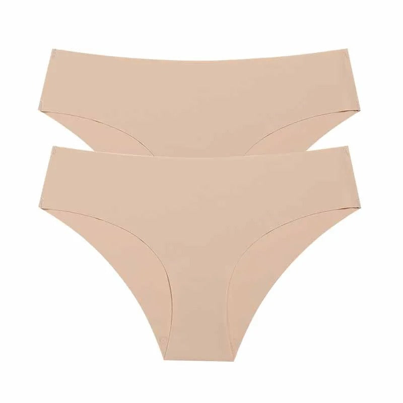 Seamless Panties for Women Breathable Low Waist Sexy Underwear Solid Silk Panties Brief Female Lingerie