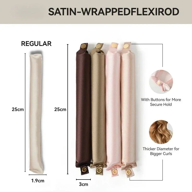 Heatless Hair Curler Curling Rod Headband No Heat Hair Rollers Satin Lazy Curls Soft Curlers