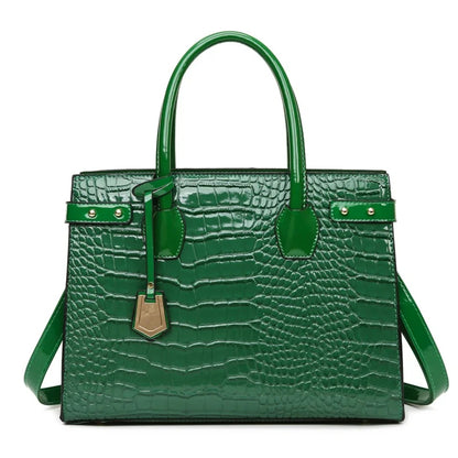 Pantent Leather Women Messenger Bags Crocodile Female Crossbody Shoulder Hand bags For Women
