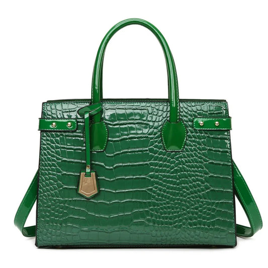 Pantent Leather Women Messenger Bags Crocodile Female Crossbody Shoulder Hand bags For Women