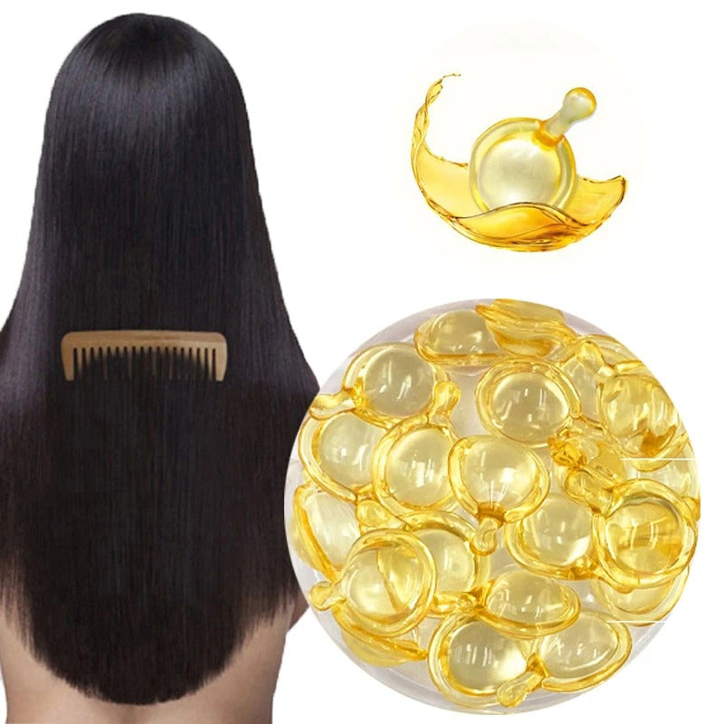 10Pcs Hair Vitamin Capsule Pro Keratin Complex Oil Smooth Silky Hair Serum Anti Hair Loss Hair Mask Repair Damaged