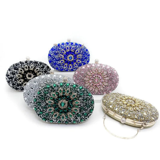 Diamond Women Luxury Clutch Evening Bag Wedding Crystal Ladies Cell Phone Pocket Purse Female Wallet for Party Quality Gift