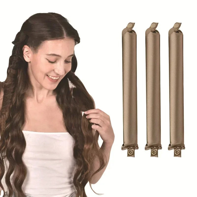 Heatless Hair Curler Curling Rod Headband No Heat Hair Rollers Satin Lazy Curls Soft Curlers