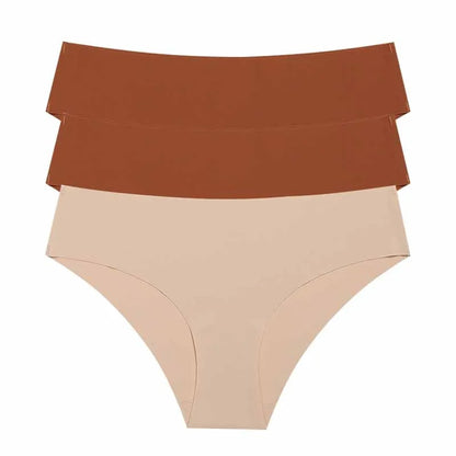 Seamless Panties for Women Breathable Low Waist Sexy Underwear Solid Silk Panties Brief Female Lingerie