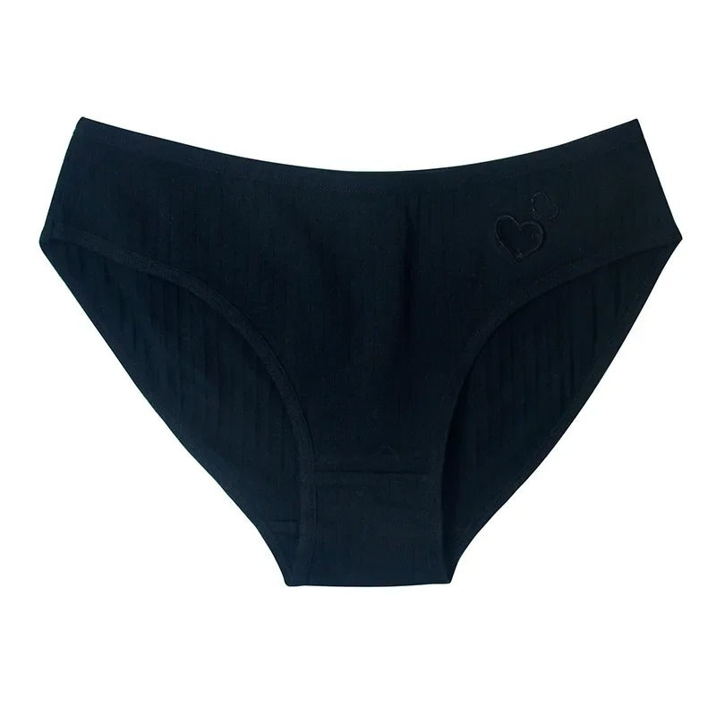 1pcs Women Panties Sexy Underwear Student Cute Mid-Waisted Briefs Female Ventilation Soft Cotton Women's Underpants
