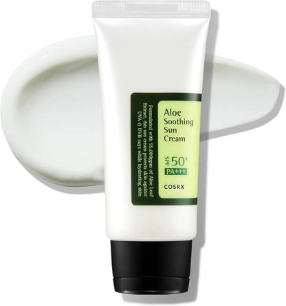 COSRX Aloe Soothing Sun Cream SPF 50+ Daily Hydrating Sunscreen for Dry Sensitive Skin