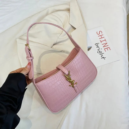 Crocodile Pattern Underarm Bag Versatile Handbag