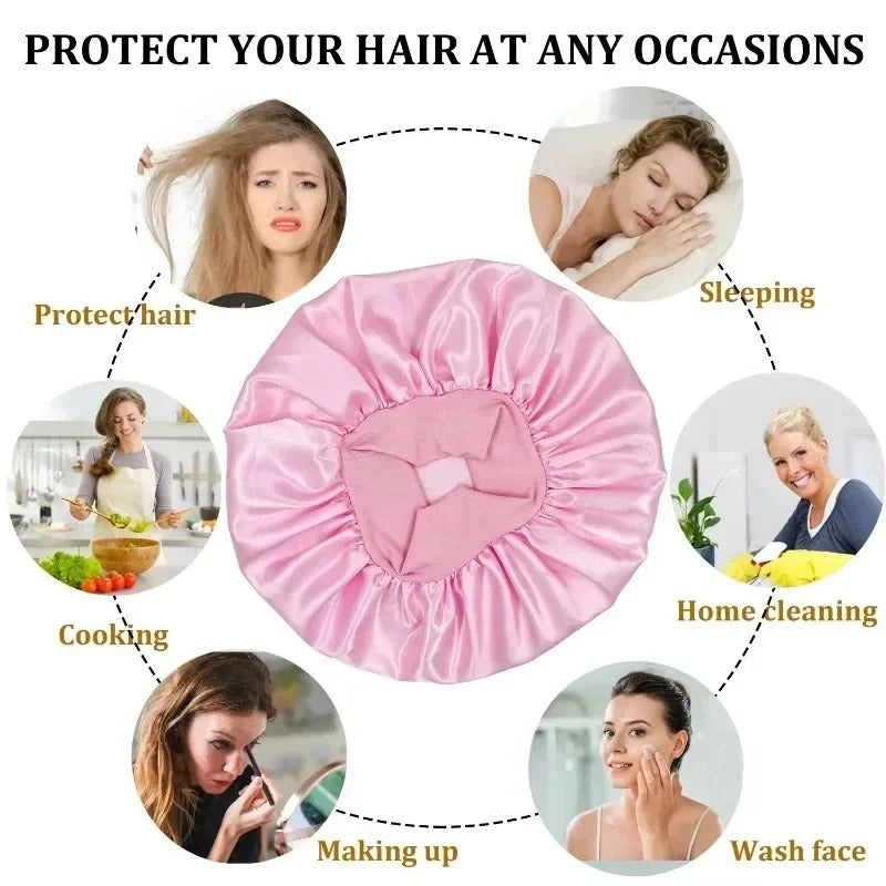 Heatless Hair Curler Satin Sleeping Cap Set No Heat Hair Rollers Curling Rod Headband Soft Curlers