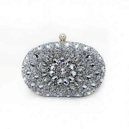 Diamond Women Luxury Clutch Evening Bag Wedding Crystal Ladies Cell Phone Pocket Purse Female Wallet for Party Quality Gift