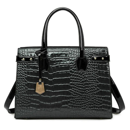 Pantent Leather Women Messenger Bags Crocodile Female Crossbody Shoulder Hand bags For Women